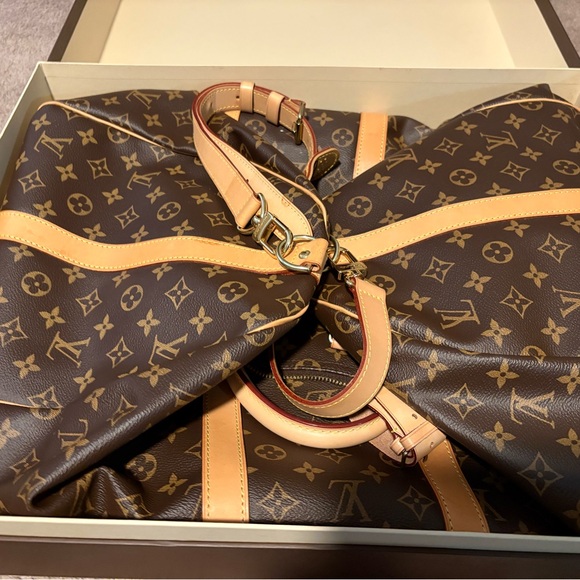 LOUIS VUITTON Keepall Bandouliere 55 Monogram Canvas Travel Luggage Bag M41414 - Picture 2 of 14